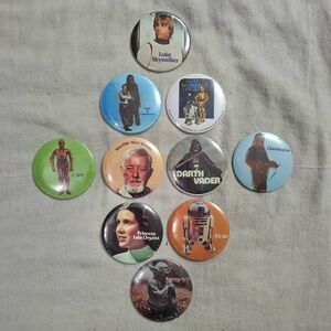 Star Wars vintage 1977 pinback button 10 piece set
